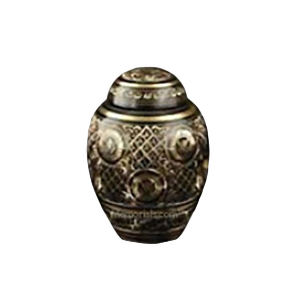 Black and gold elegance keepsake cremation urn