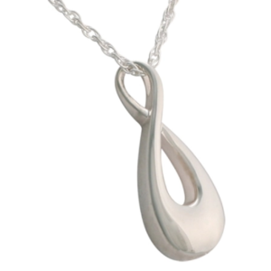 Infinity necklace pendant cremation urn