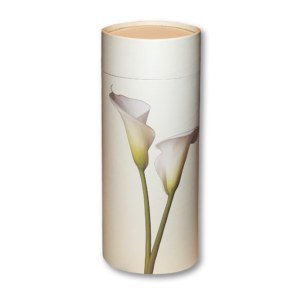 Lily cylindrical cremation urn