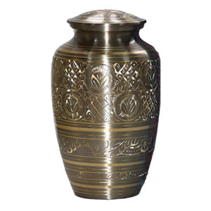 Platinum decorated cremation urn