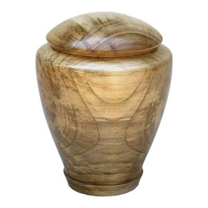 Maple wood cremation urn