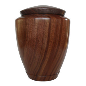 Walnut wood cremation urn